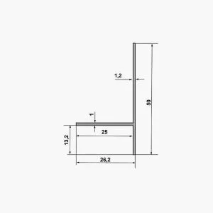 TEMPOLISTEL® A135 Profilé T dimensions