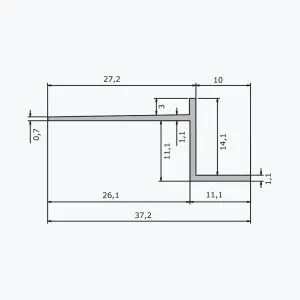 TEMPOLISTEL® A102 Schattenfugenprofil
