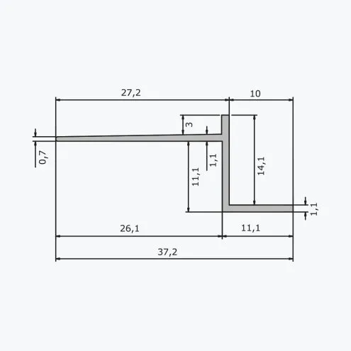 TEMPOLISTEL® A102 Schattenfugenprofil