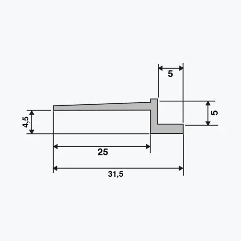 TEMPOLISTEL® A103 Schattenfugenprofil