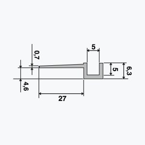 TEMPOLISTEL® A107 Schattenfugenprofil – Bild 2