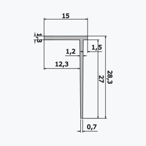 TEMPOLISTEL® A110 Abschlussprofil für 12,5 mm-Gipsplatten – Bild 2