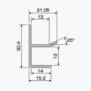 TEMPOLISTEL® A115 U-Profil für Gipsplatten – Bild 2