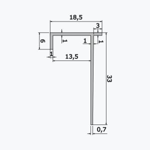 TEMPOLISTEL® A118 Profil für Gipsplatten – Bild 2