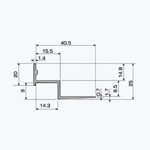 TEMPOLISTEL® A119 W-Profil für Abhangdecken – Bild 2