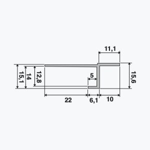TEMPOLISTEL® A124 Unterputzprofil – Bild 2