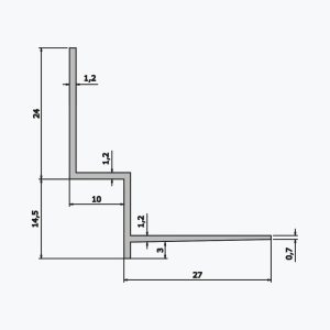 TEMPOLISTEL® A126 W-Profil für Abhangdecken – Bild 2