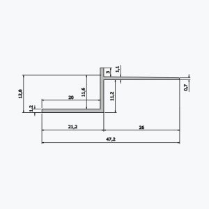 TEMPOLISTEL® A130 Schattenfugenprofil – Bild 2