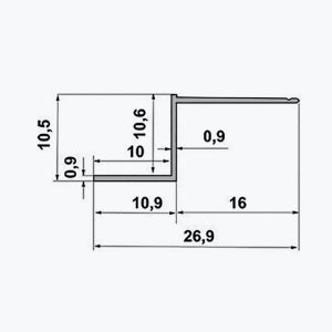 TEMPOLISTEL® A132 Schattenfugenprofil – Bild 2