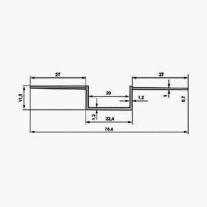 TEMPOLISTEL® A136 Schattenfugenprofil – Bild 2