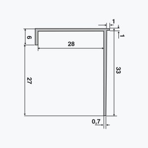 TEMPOLISTEL® B108 Abschlussprofil für 25 mm-Gipsplatten – Bild 2