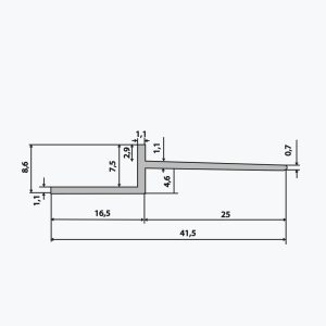 TEMPOLISTEL® B111 Biegbares Schattenfugenprofil – Bild 3