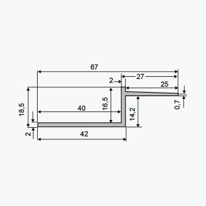 TEMPOLISTEL® B112 Schattenfugenprofil – Bild 2