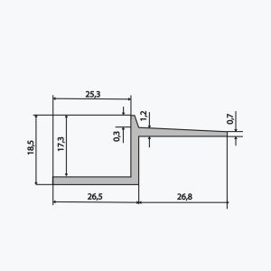 TEMPOLISTEL® B114 Schattenfugenprofil – Bild 2