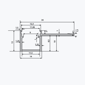 TEMPOLISTEL® B116 LED-Flachprofil – Bild 2
