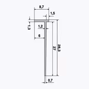 TEMPOLISTEL® B118 Abschlussprofil für Gipswände 6mm – Bild 2