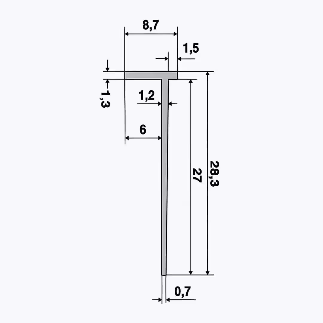 TEMPOLISTEL® B118 Abschlussprofil für Gipswände 6mm – Bild 2