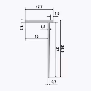 TEMPOLISTEL® B119 Abschlussprofil für Gipswände 15mm – Bild 2