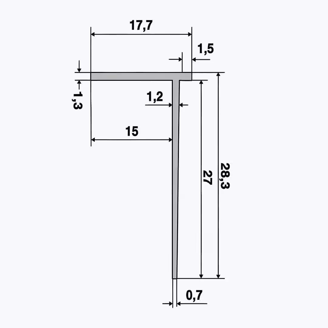 TEMPOLISTEL® B119 Abschlussprofil für Gipswände 15mm – Bild 2